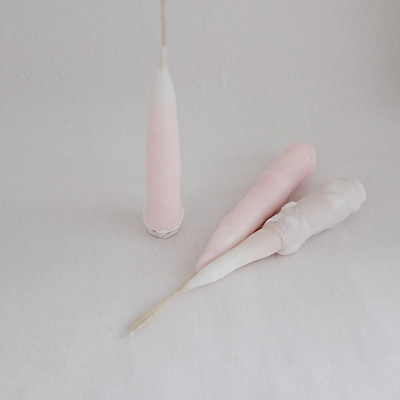 f i n g e r s | 手指头蜡烛handmade candle#限定版樱花色 - 蜡烛/烛台 - 蜡 粉红色