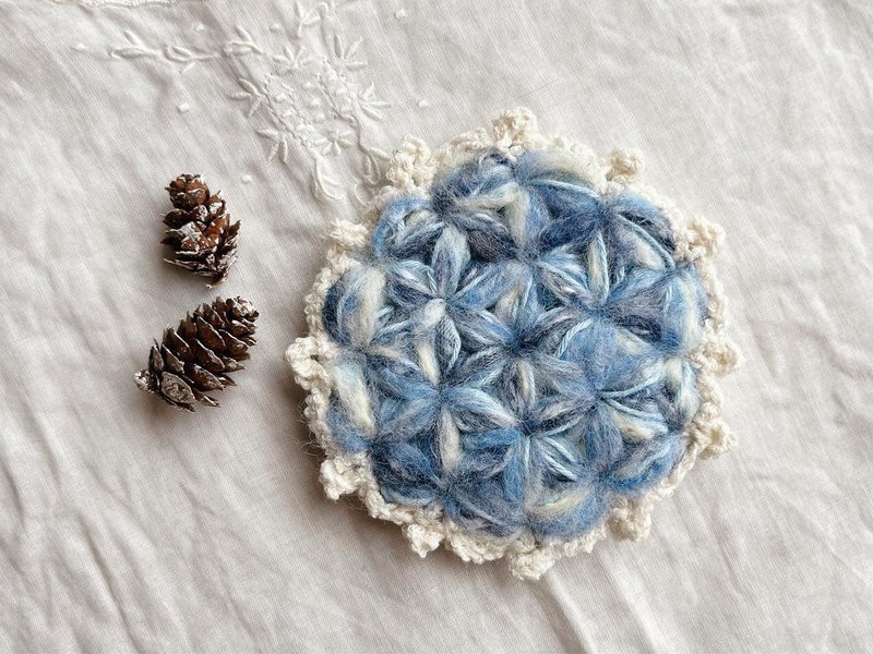 Knitting 生命之花垫 - 雪的声音 - 杯垫 - 棉．麻 