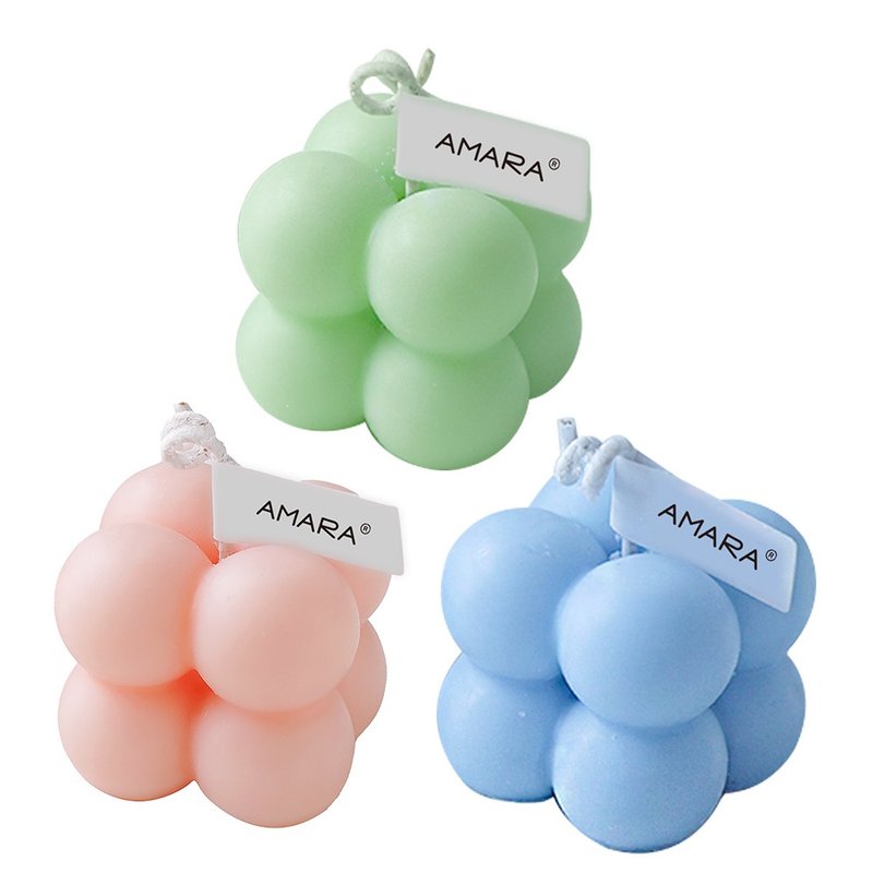 AMARA 三款小确幸蜡烛 - 三色心绪石(颜色随机) - 蜡烛/烛台 - 其他材质 多色