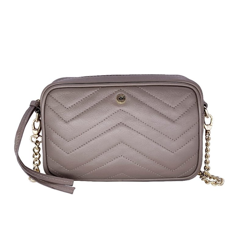 CROSS 限量1折 顶级小牛皮山形拉链肩背包  灰色 全新专柜展示品 - 手提包/手提袋 - 真皮 灰色