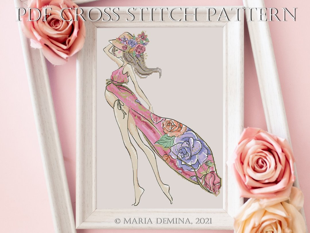 Mom To Be (in Pink) PDF cross stitch pattern - 手工艺教程/工具书 - 其他材质 