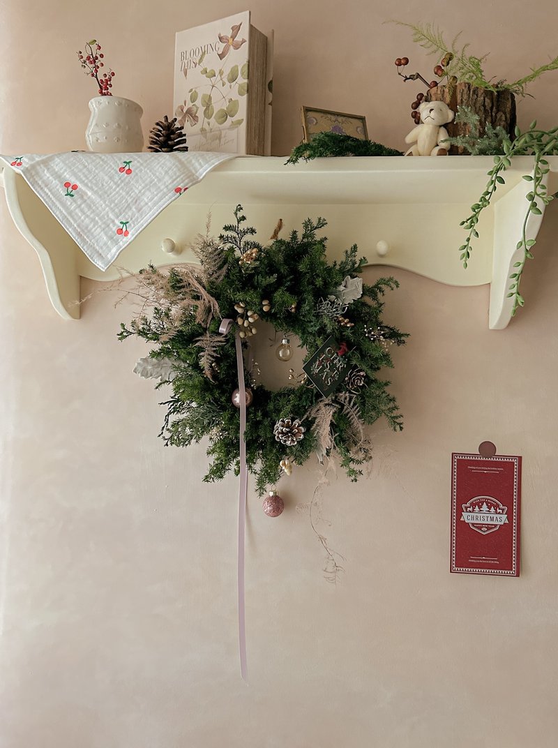 永生雪松圣诞花圈 迷幻 唯美风 圣诞礼物 圣诞装饰 - 干燥花/捧花 - 植物．花 绿色