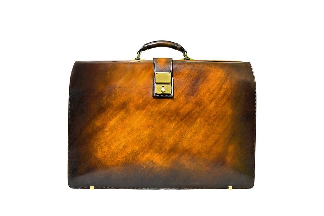 ACROMO Brown B4 Dulles bag - 手提包/手提袋 - 真皮 咖啡色
