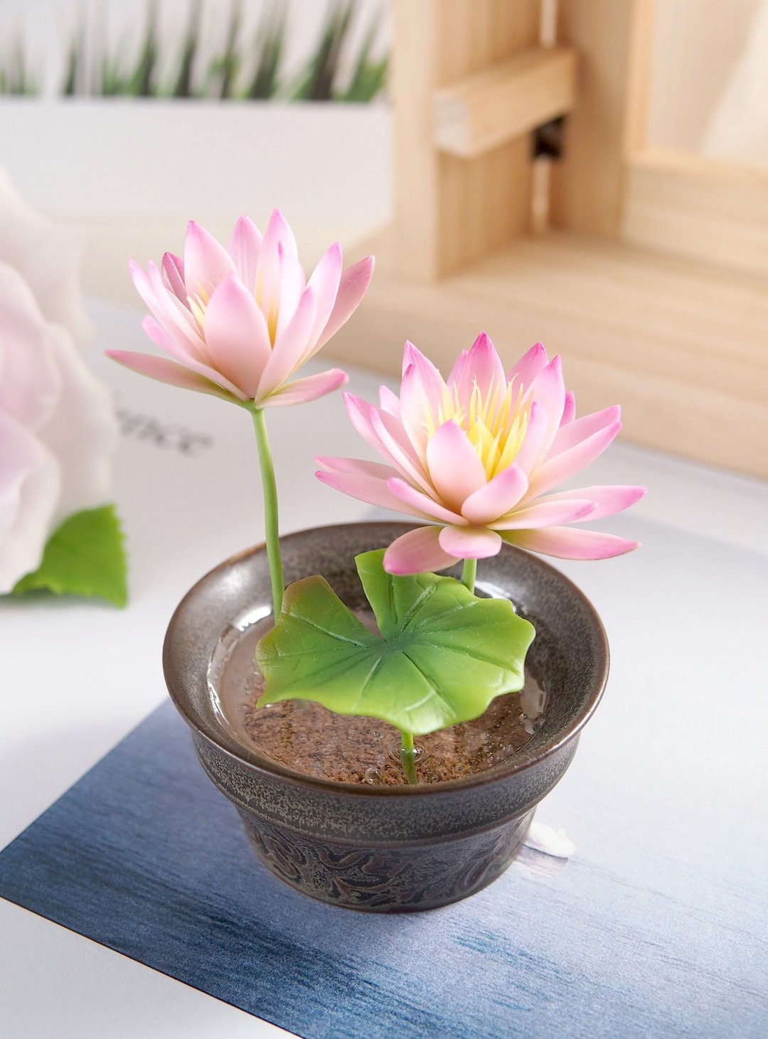 冷瓷土/黏土花艺-睡莲小盆栽/送礼 - 植栽/盆栽 - 粘土 
