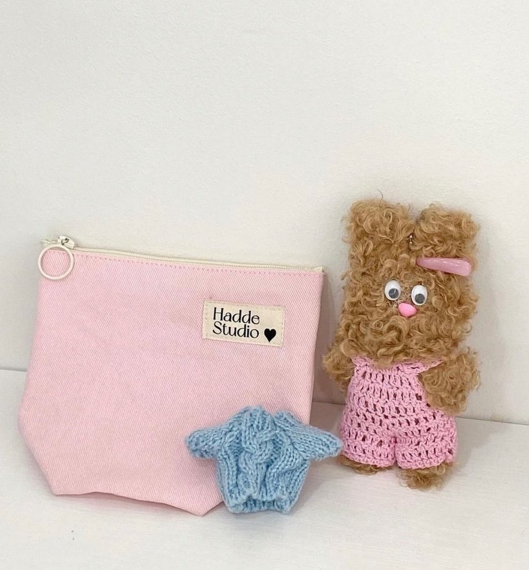HADDE label pouch (4 colors) - 化妆包/杂物包 - 棉 