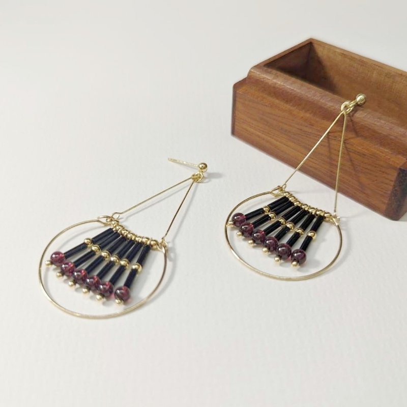 1KM谱写红尘•管珠流苏耳环 - 耳环/耳夹 - 半宝石 