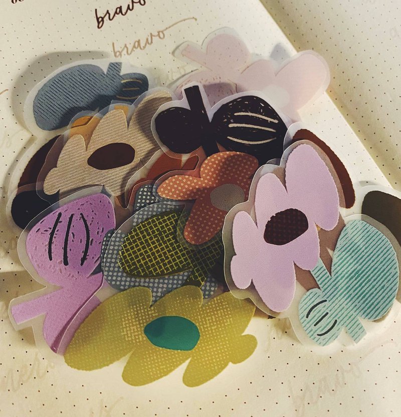 【什物】HiFlower PET |  Gentle - 贴纸 - 塑料 多色