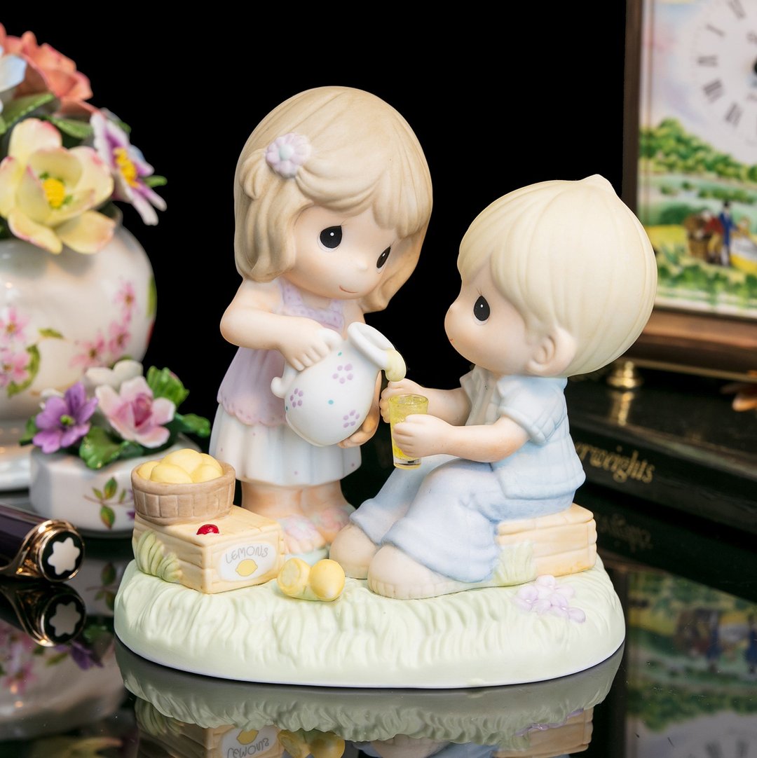Precious Moments 甜蜜相伴 2006 情侣结婚水滴娃娃 情人节礼物 - 玩偶/公仔 - 瓷 
