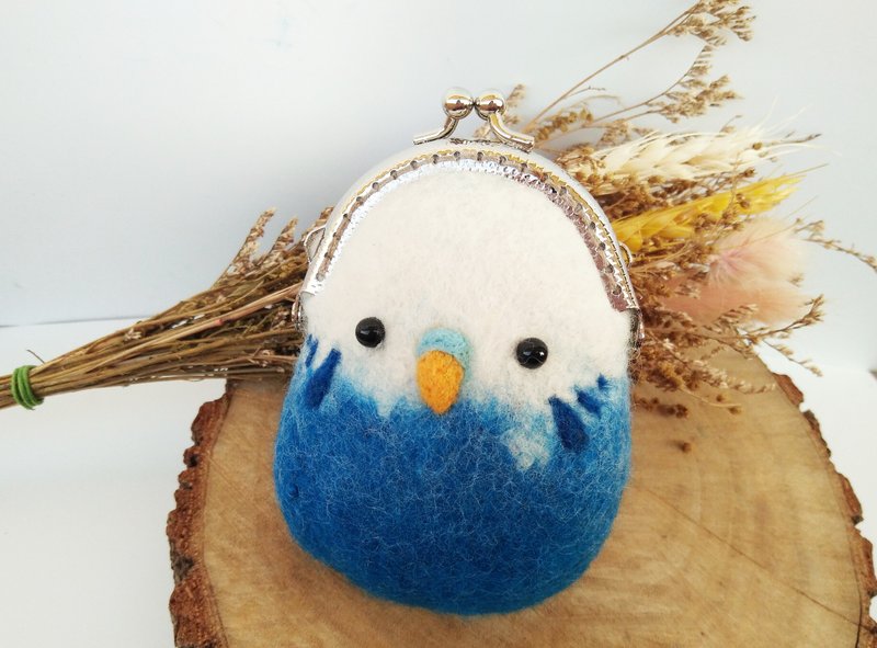 鹦鹉口金零钱包  多款可选  交换礼物 台湾手工 独立制作 - 零钱包 - 羊毛 多色