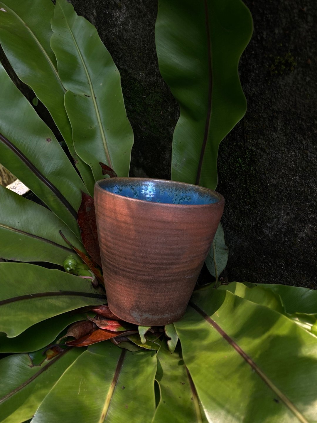 雾面结晶蓝釉茶杯 I - 茶具/茶杯 - 陶 