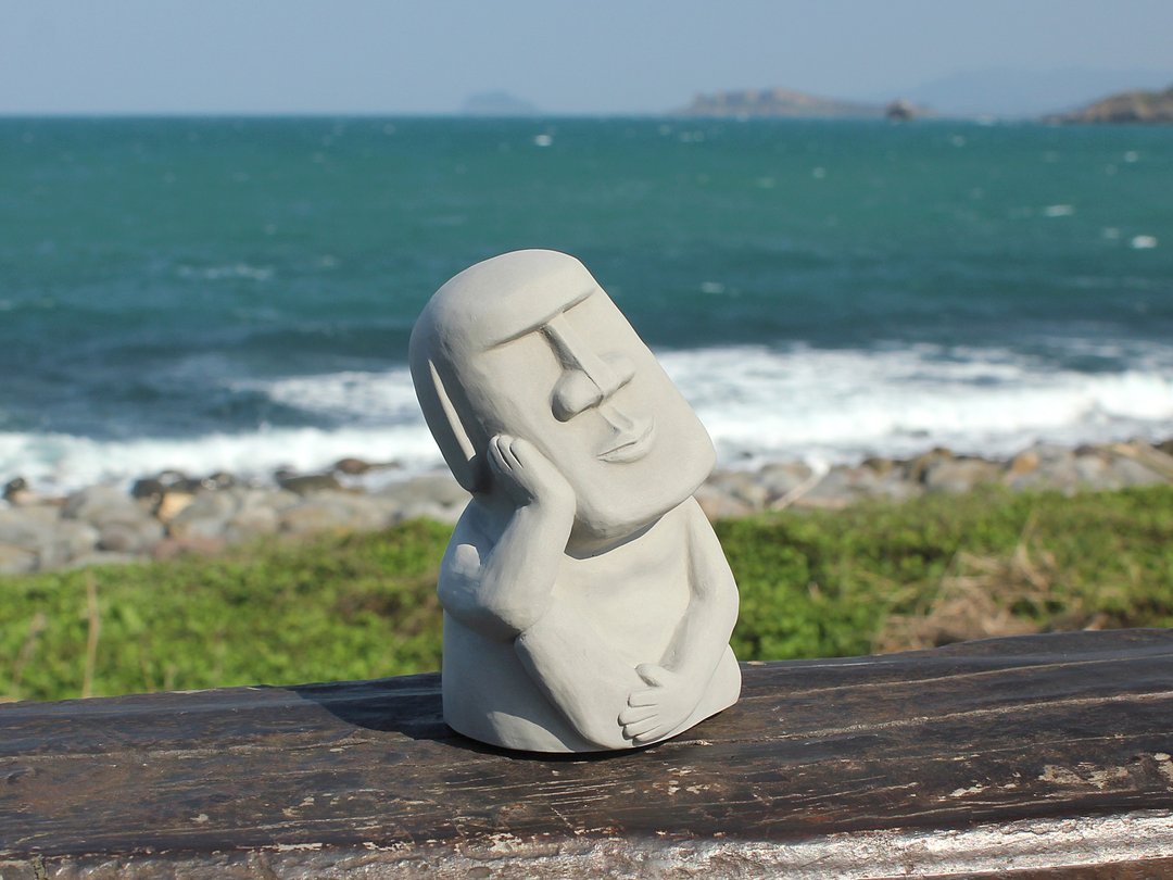水泥摩艾 Moai－想想摩艾 - 玩偶/公仔 - 水泥 灰色