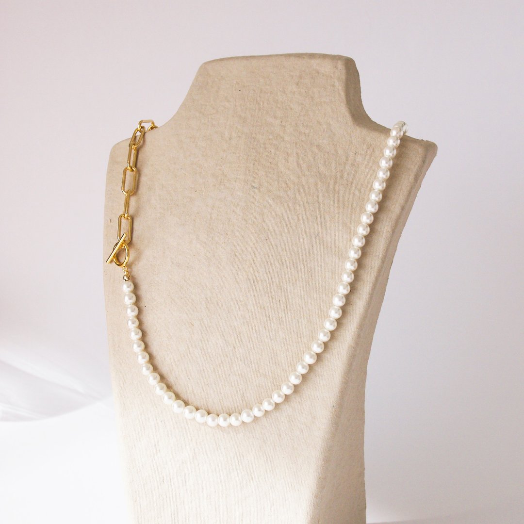 Made-to-order pearl necklace - 项链 - 珍珠 金色
