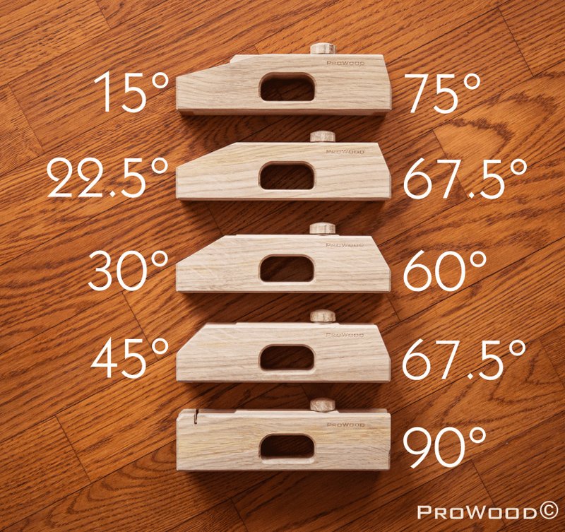 Kumiko Professional Kit 5 pcs oak - 15,75 30,60,45,22.5,67.5,90, angles - 木工/竹艺/纸艺 - 木头 