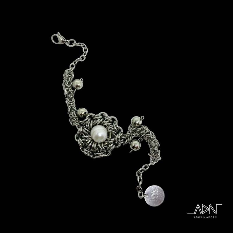 手链玛瑙 - 手链/手环 - 不锈钢 银色