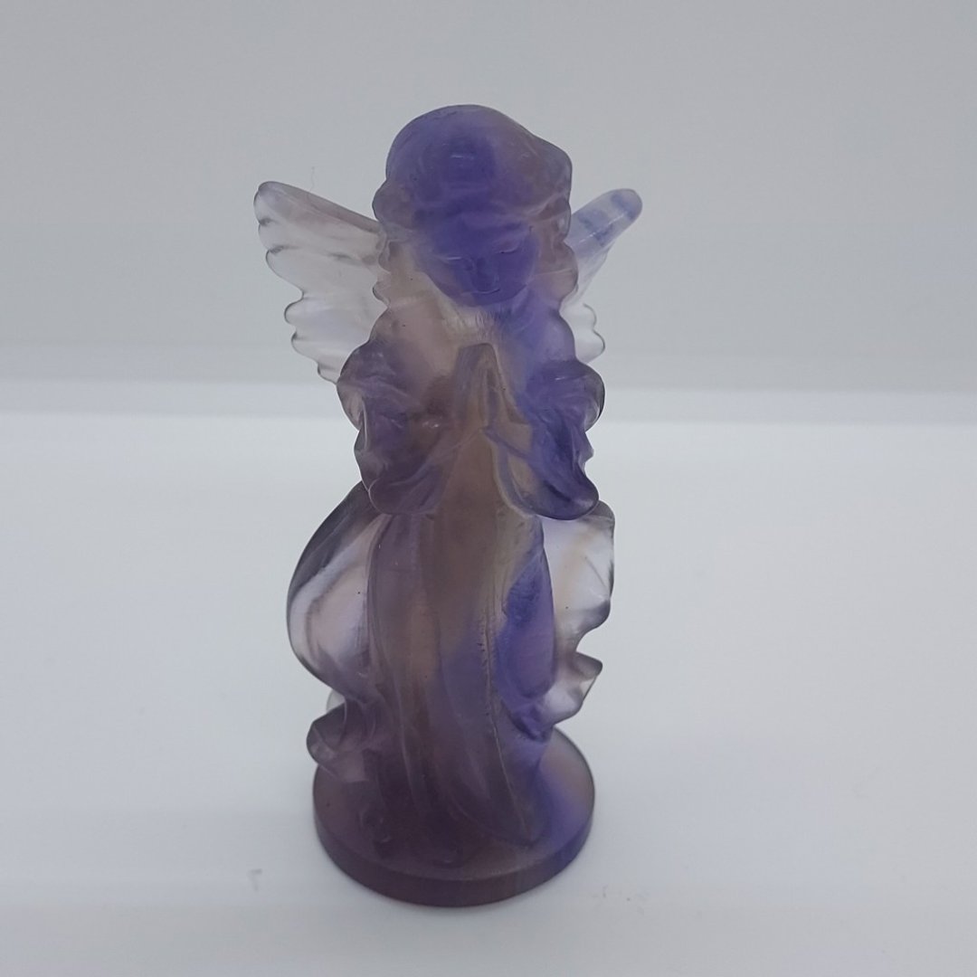萤石天使 - 舒缓紧张情绪 去除负能量 - 摆饰 - 水晶 