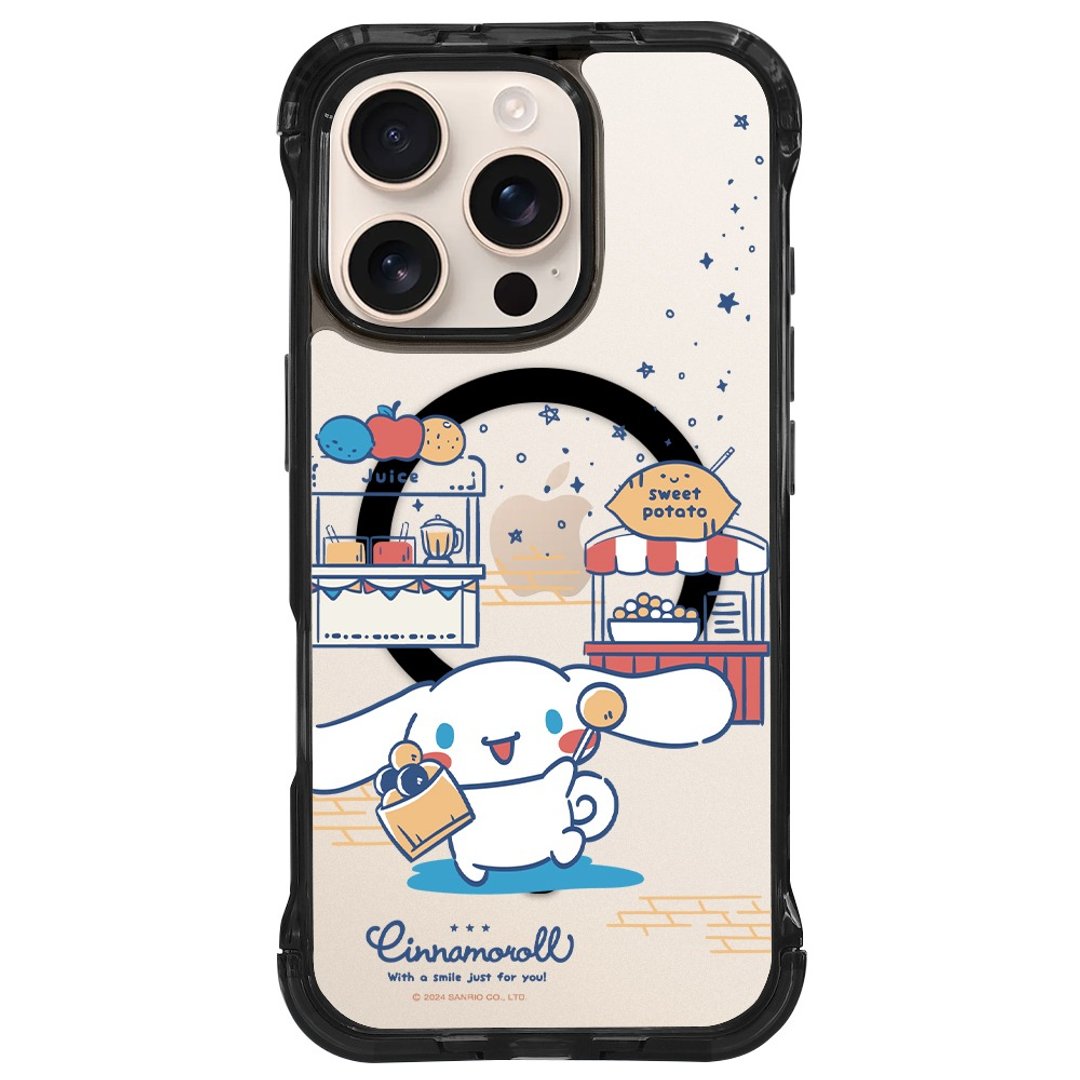 大耳狗 QQ地瓜球 磁吸透黑支架手机壳 iPhone 16 15 Pro Max - 手机壳/手机套 - 其他材质 黑色