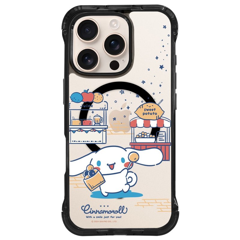 大耳狗 QQ地瓜球 磁吸透黑支架手机壳 iPhone 16 15 Pro Max - 手机壳/手机套 - 其他材质 黑色