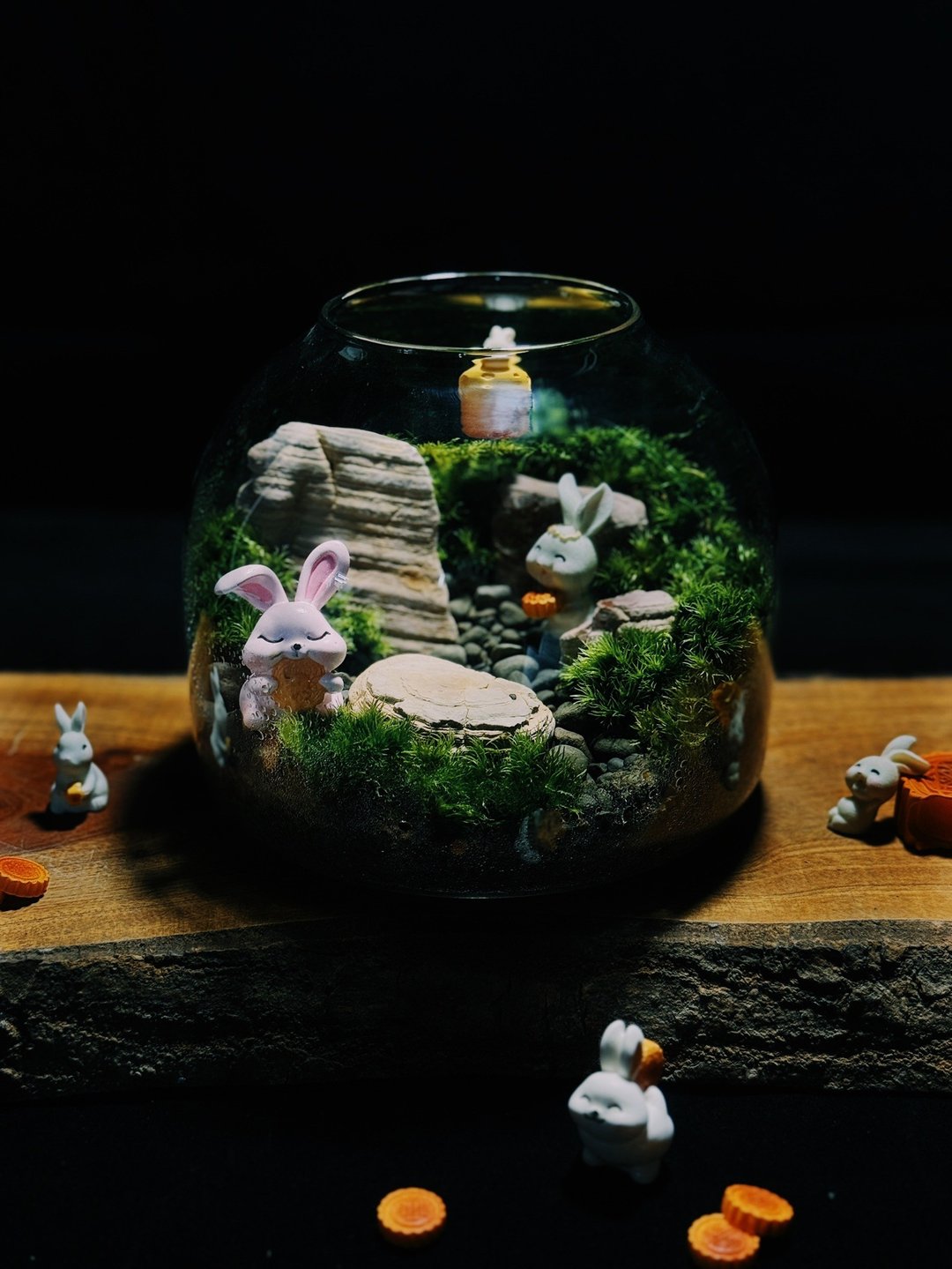 【微景观】森森不息月光派对:苔藓缸∣居家装饰 疗愈小盆栽 - 植栽/盆栽 - 植物．花 绿色