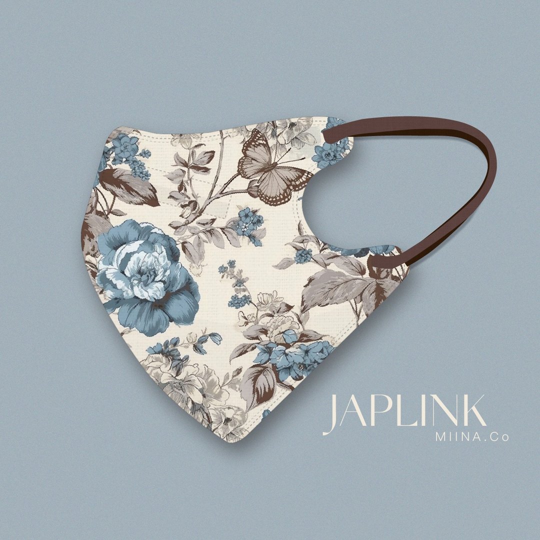 【标准】JAPLINK HEPA 高科技水驻极 立体医疗口罩-微风蝶影 - 口罩 - 聚酯纤维 灰色