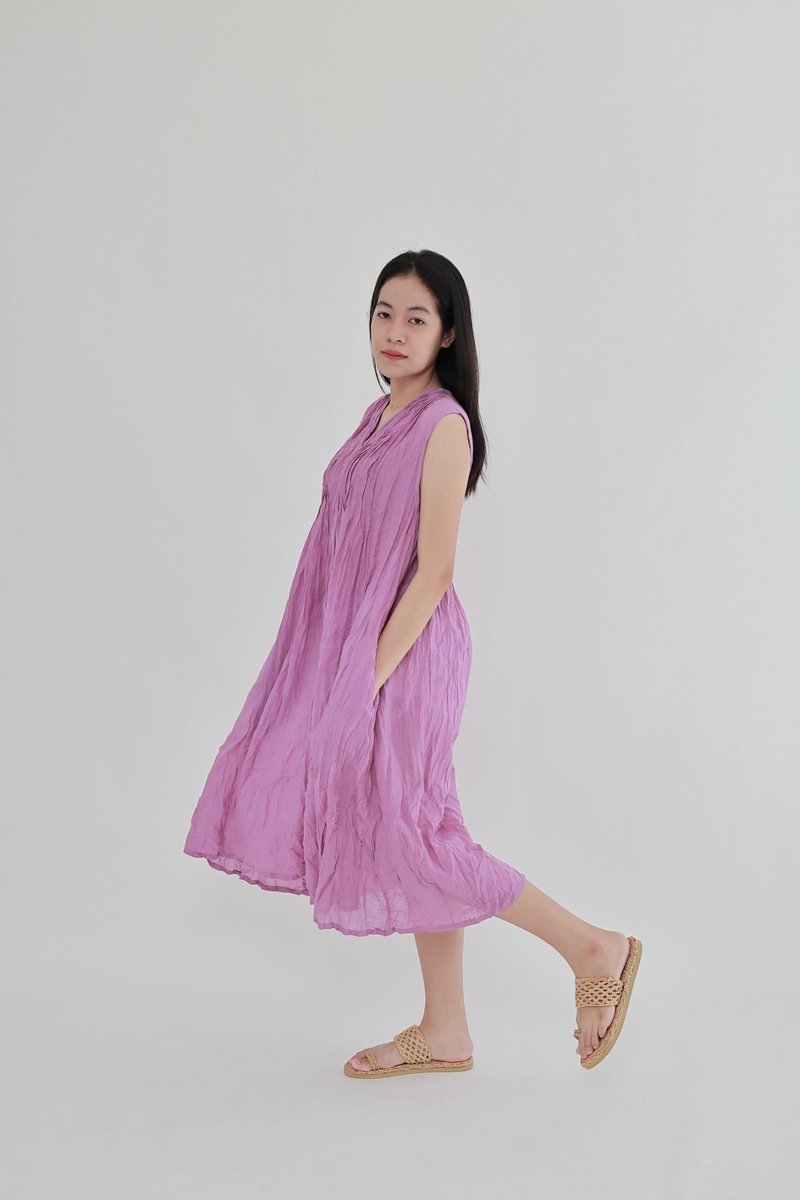 BOHOPeach cotton baech summer dress weekend trip - 洋装/连衣裙 - 环保材料 
