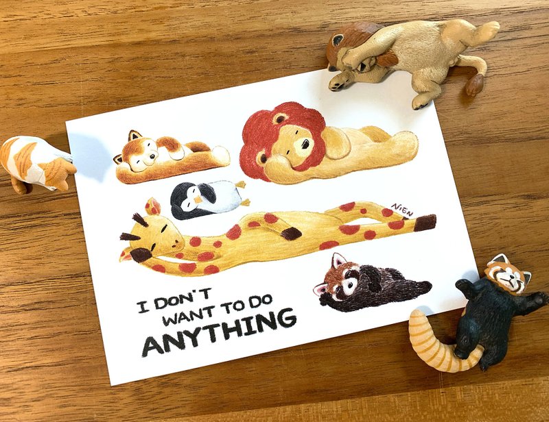 耍废 明信片 - 卡片/明信片 - 纸 白色