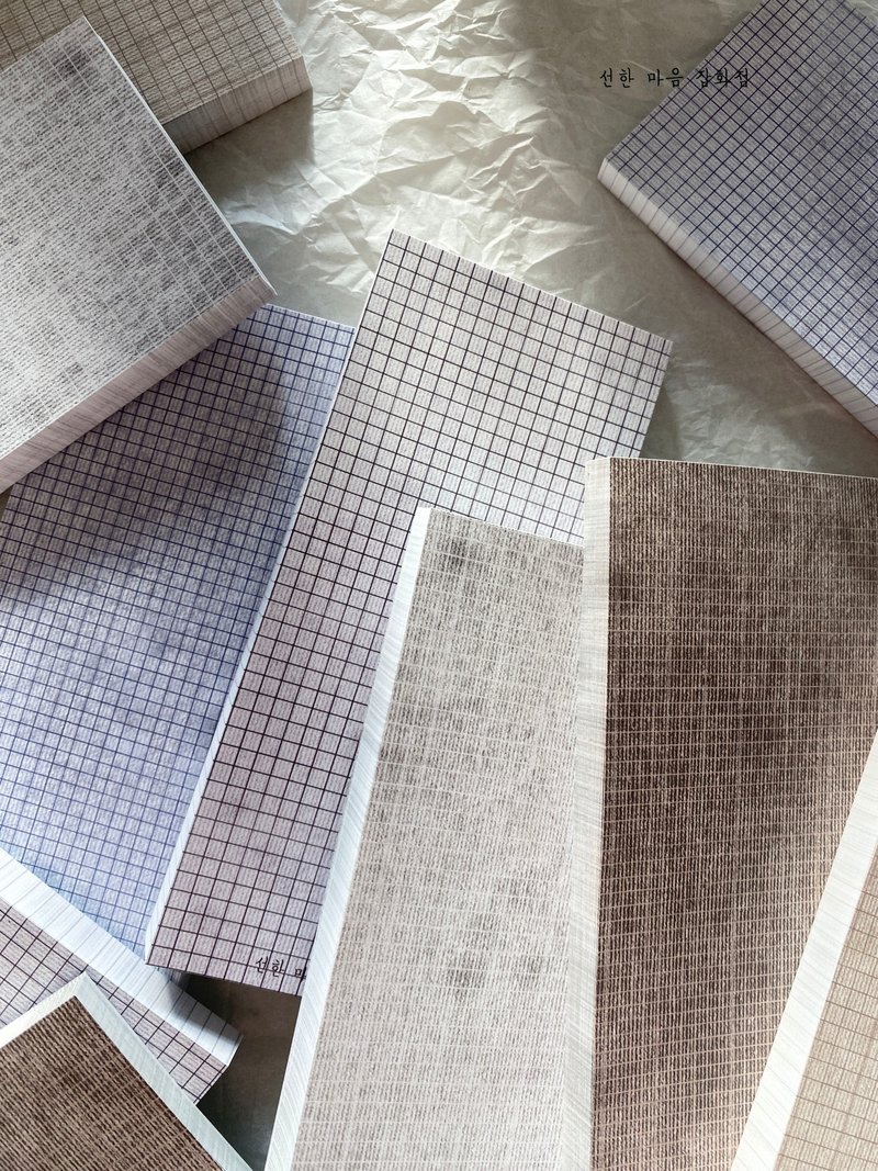 Grunge Grid 拼贴风 五色便条纸组 60x140 250张 - 便条纸/标签贴 - 纸 多色