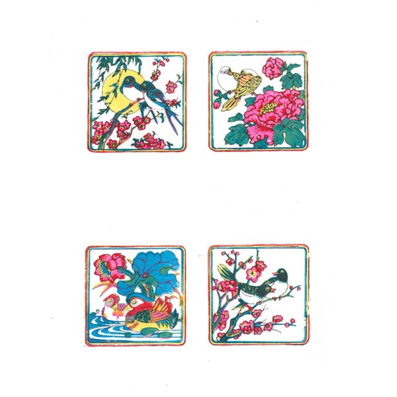 武强年画 / 四季花鸟 The Four Seasons of Flowers and Birds - 海报/装饰画/版画 - 纸 白色