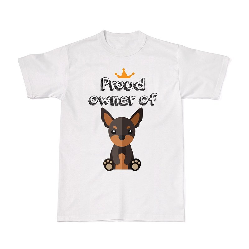 Proud Dog Owners Tees - Miniature Pinscher - 女装 T 恤 - 棉．麻 白色