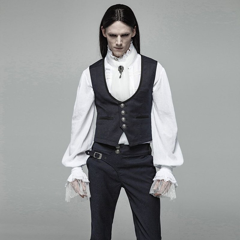 庞克绅士马甲 - 男装背心 - 其他材质 紫色