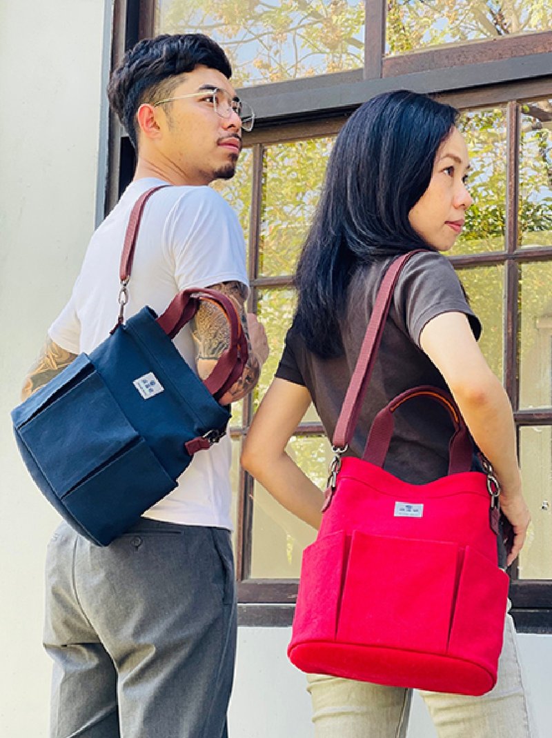 广富号 帆布包 礼品 圆曲线 水桶包 侧背包 - 侧背包/斜挎包 - 棉．麻 