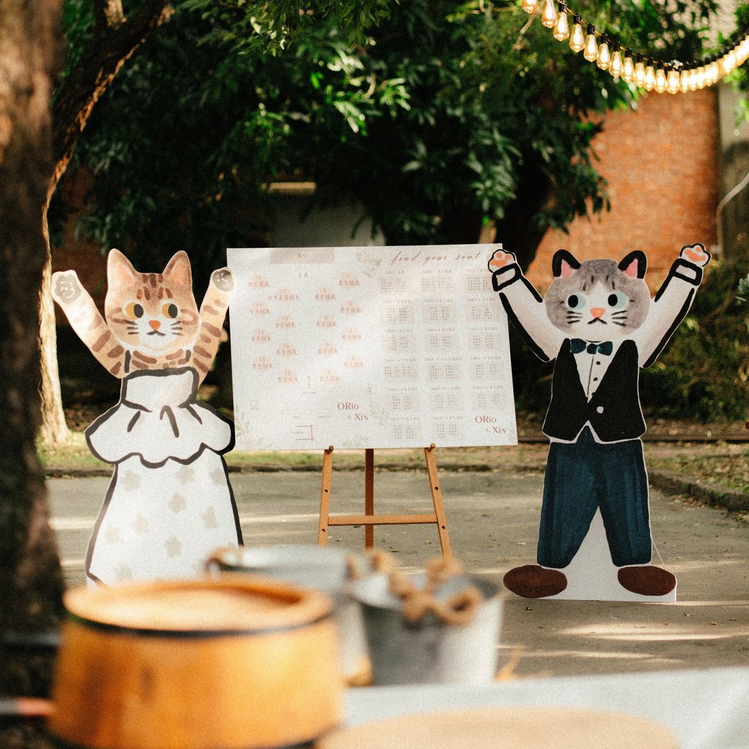 猫咪礼服似颜绘 一起来参加婚礼吧 - 电子手绘真人画像/绘画/插画 - 其他材质 