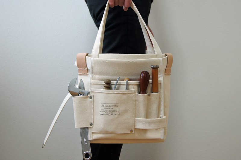 Tote bag GAME TOTE - 手提包/手提袋 - 棉．麻 白色