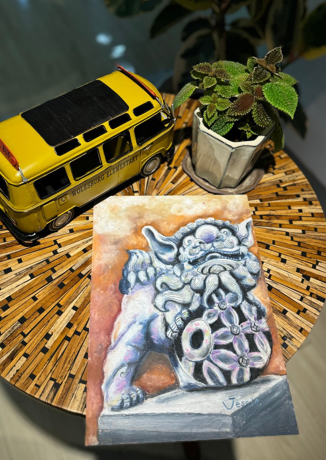手绘画作  石狮子 - 海报/装饰画/版画 - 环保材料 