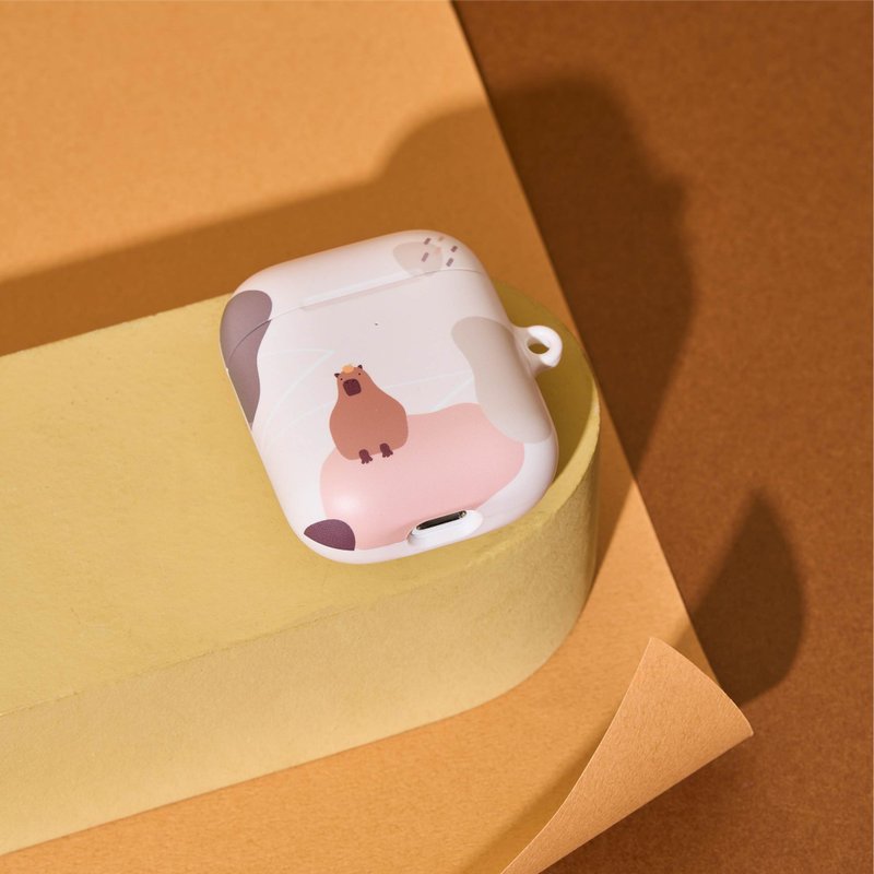 【FITZORY】动物园疗愈系色块 水豚 | AirPods壳 - 耳机收纳 - 塑料 多色