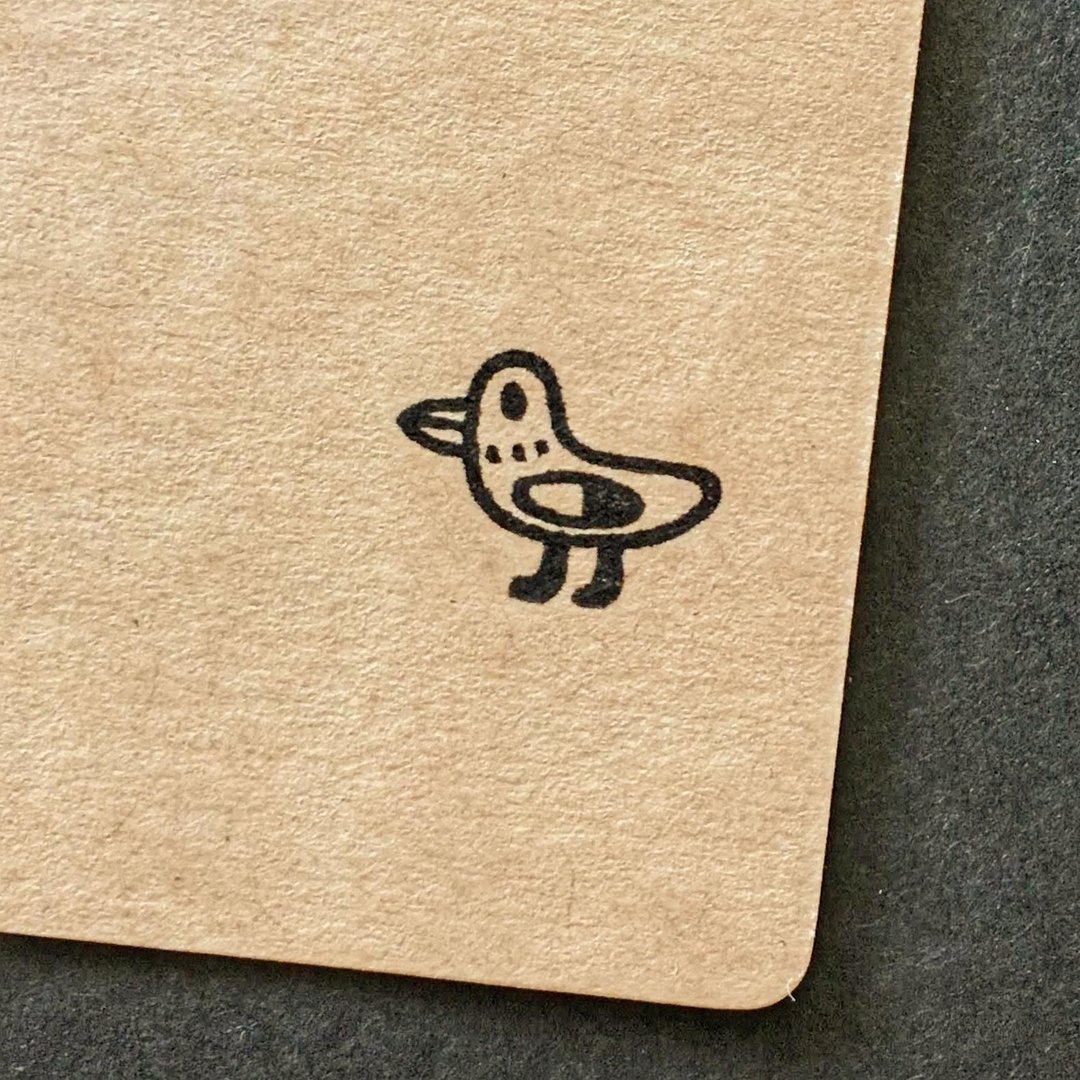 Bird 15・ rubber stamp・ 20mm series - 印章/印台 - 橡胶 白色