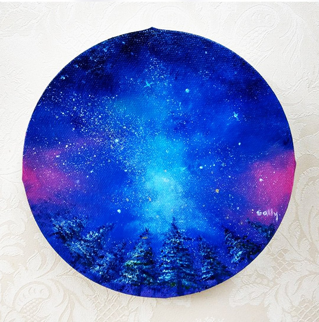 耶诞星空油画体验 - 插画/绘画/写字 - 棉．麻 