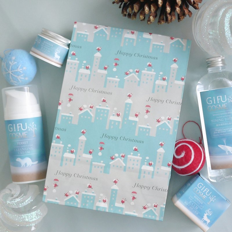 [圣诞节交换礼物]肌肤新习惯圣诞大公公特惠组(新娘面膜X1,化妆水X1,洗面乳X1,方便万用膏X1)日本包装袋免费包装 - 手足保养 - 其他材质 蓝色