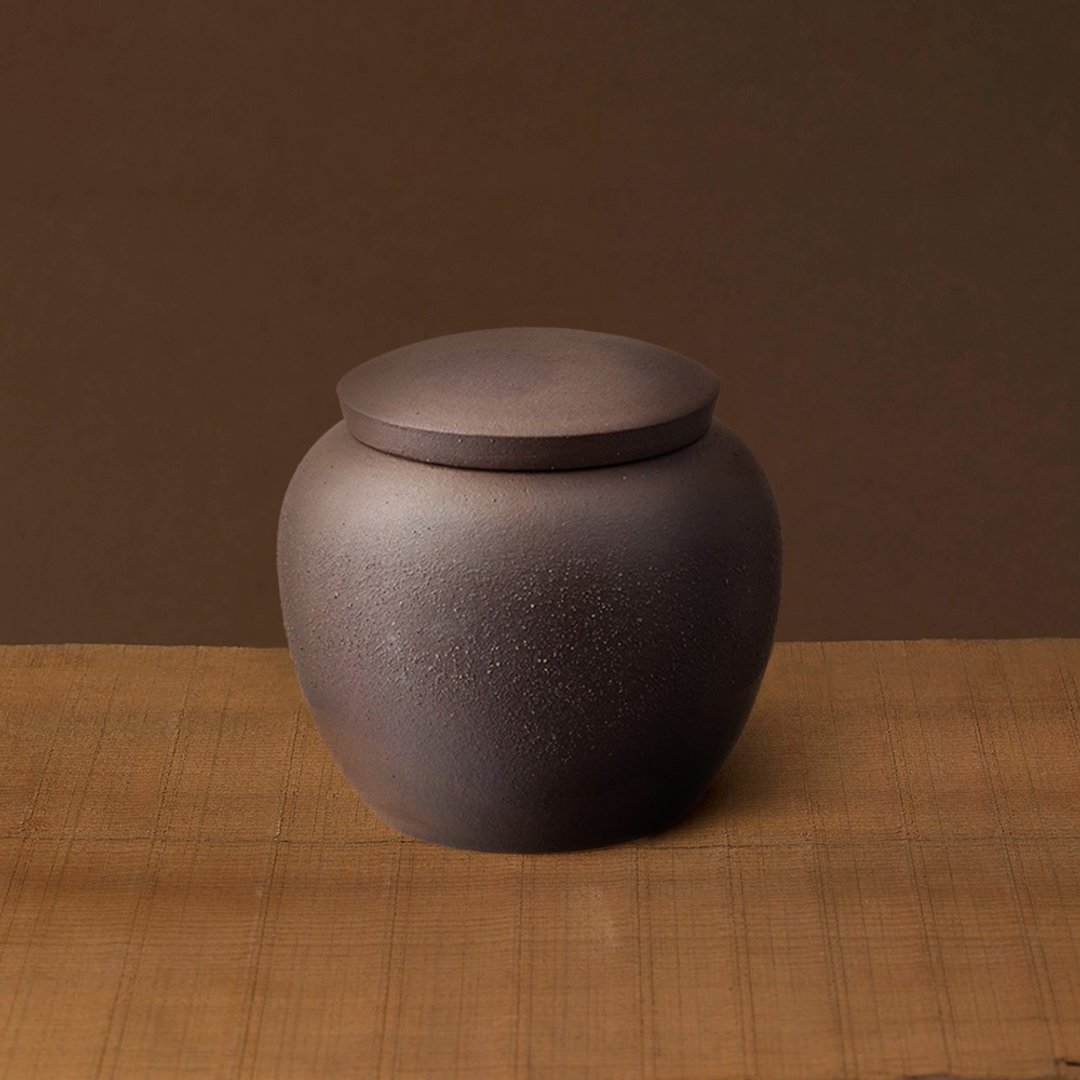 陶作坊│小呆茶叶罐 (老岩泥) - 茶具/茶杯 - 其他材质 咖啡色
