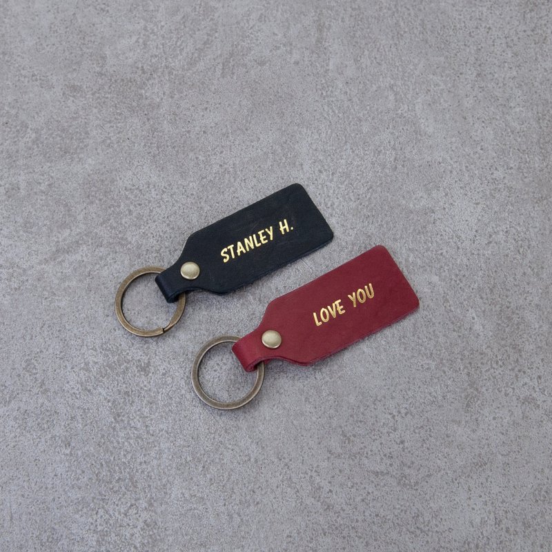 烫金钥匙圈 定制化 生日礼物  送礼 礼物 - 钥匙链/钥匙包 - 真皮 多色