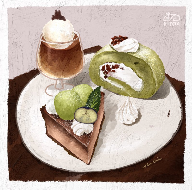 食物插画 * 厚涂的甜点系列 - ipad+procreate实验室 / 简v老师 - 插画/绘画/写字 - 其他材质 