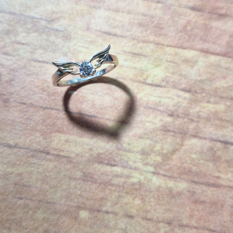 【比法一生】纯银戒指—守翼之光  纯银 925 手作饰品 - 戒指 - 银 银色