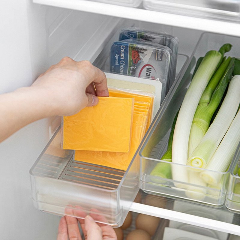 日本霜山 可层叠冰箱食材收纳盒-2L-3入 - 收纳用品 - 塑料 透明