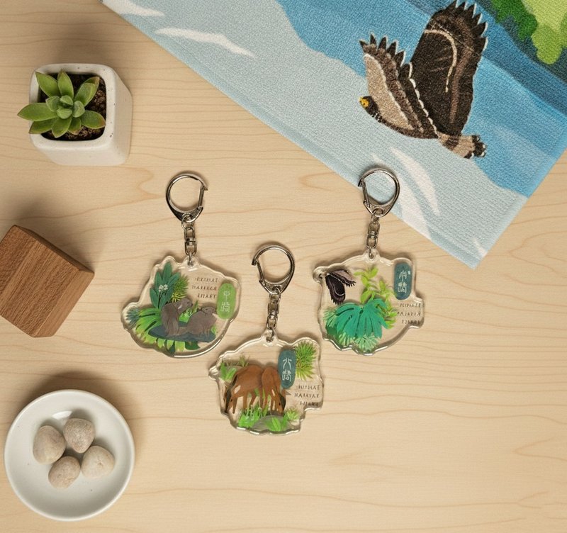 淡兰市集-弧面钥匙圈  北路 / 中路 / 南路 压克吊饰 文创钥匙圈 - 钥匙链/钥匙包 - 压克力 透明