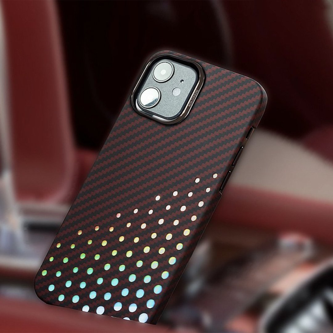 【Apple新品】防弹纤维保护壳消光红 iPhone12系列 - 手机壳/手机套 - 碳纤维 红色