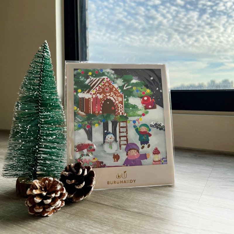 擦拭布/拭镜布/眼镜布/超细纤维/圣诞系列-姜饼屋 - 眼镜盒/眼镜布 - 聚酯纤维 