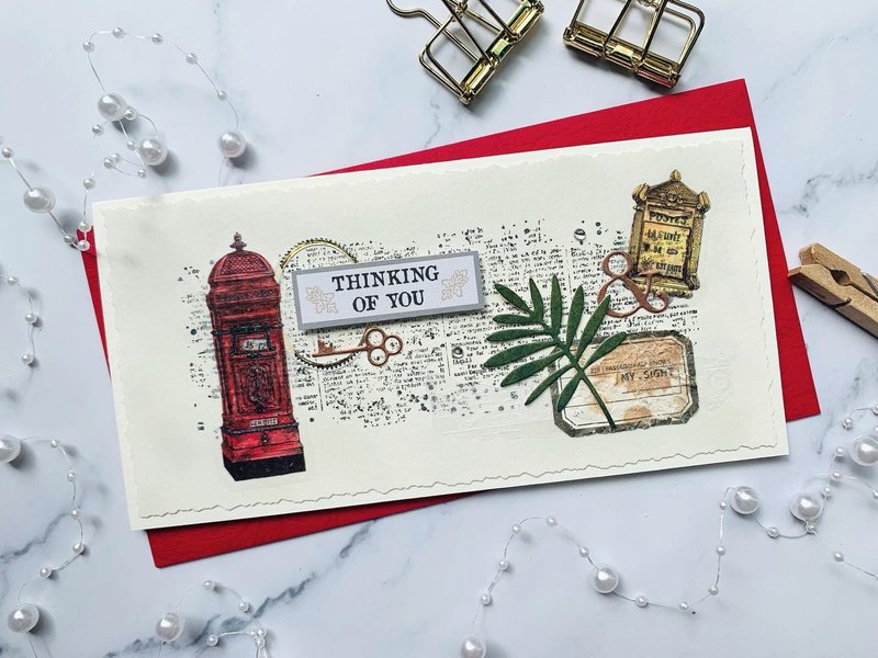 祝福卡片/万用卡片/手工卡片_thinking of you 邮筒 - 卡片/明信片 - 纸 白色