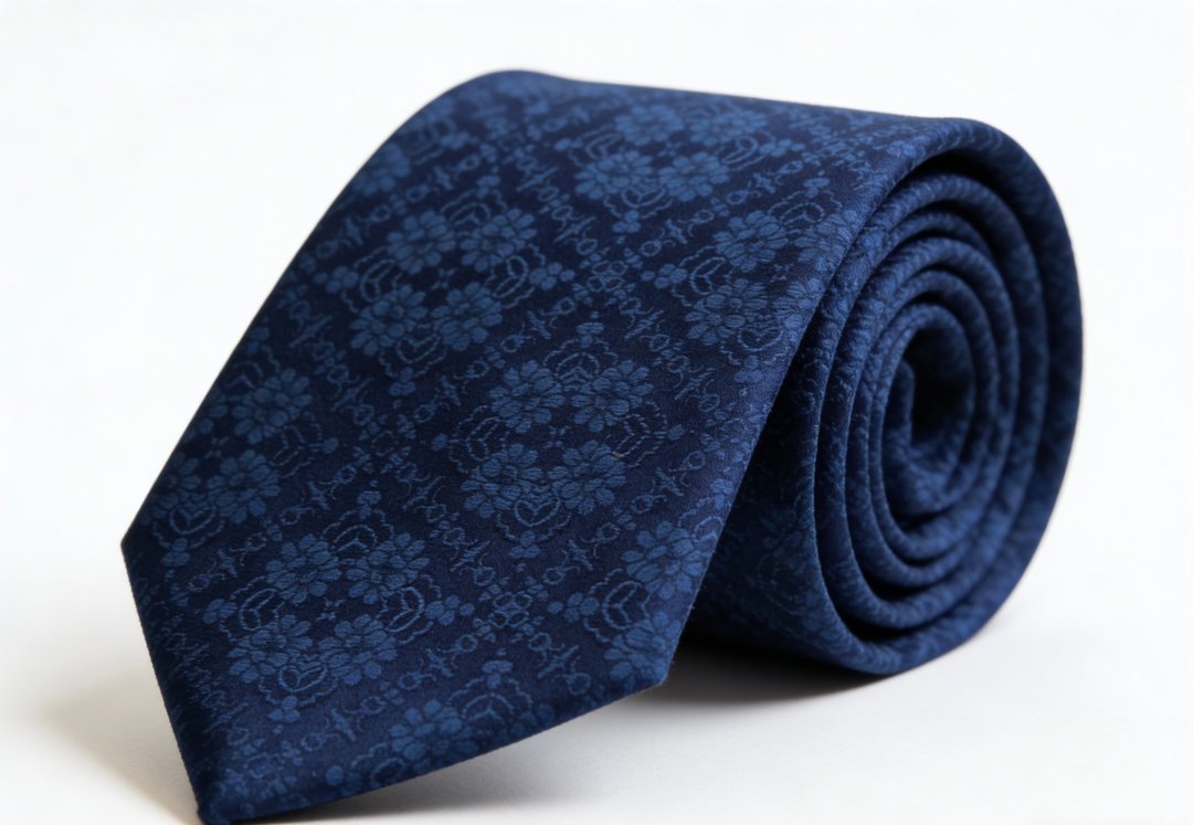 蓝色小碎花领带型男雅痞风格礼盒装 - 领带/领带夹 - 棉．麻 蓝色