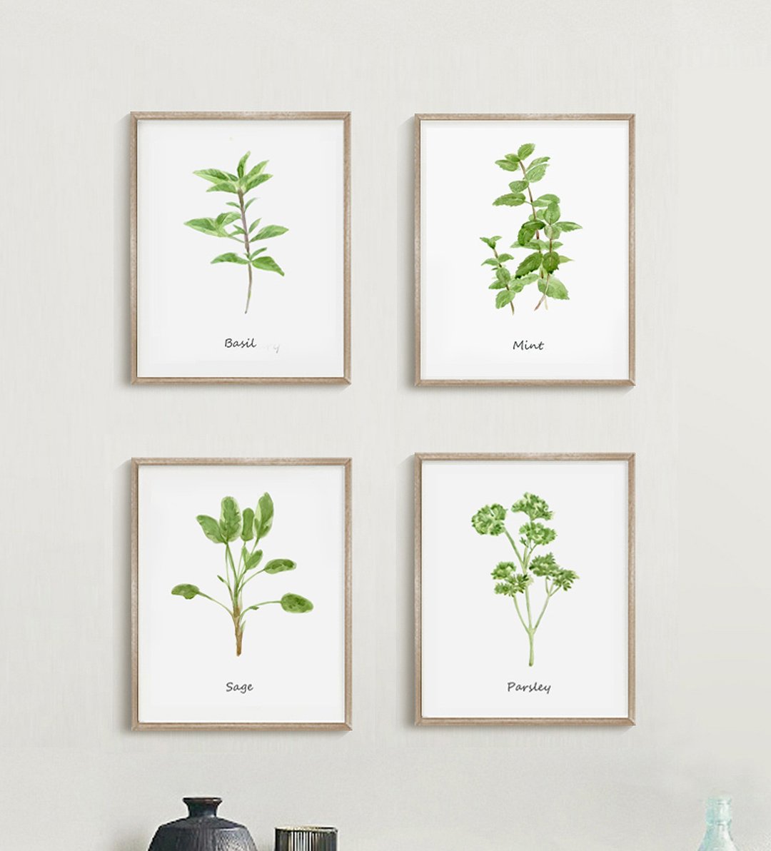 餐厅装饰画-北欧-香草-空间挂画-居家情景挂画-复制画4件组 - 海报/装饰画/版画 - 纸 