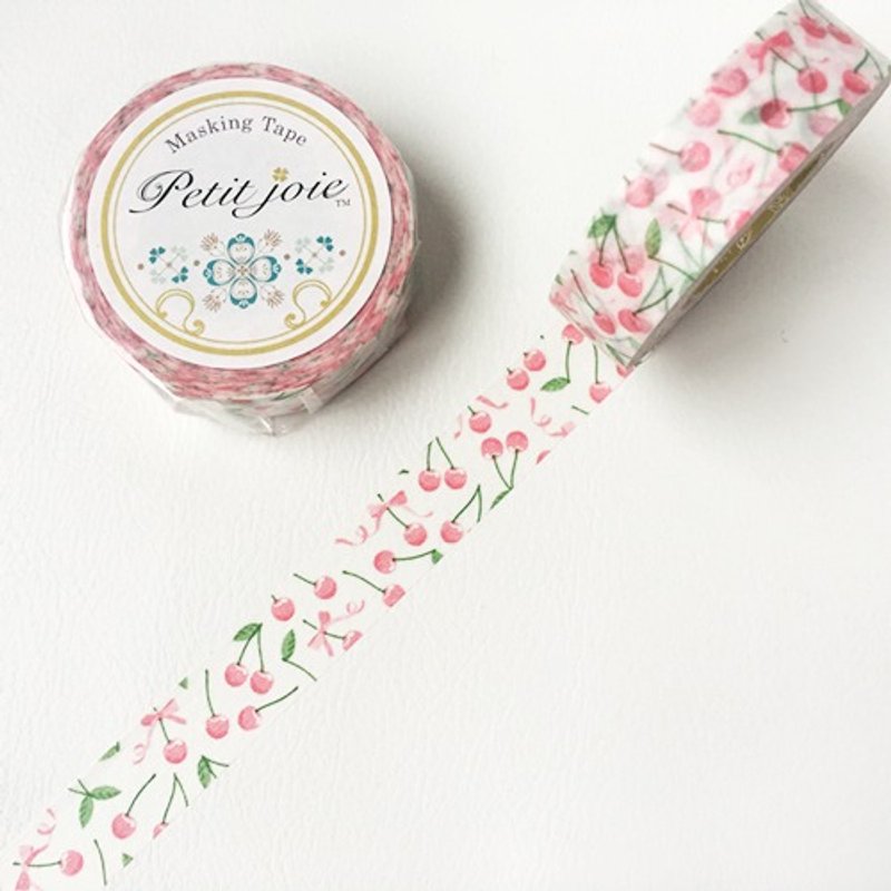 NICHIBAN Petit Joie Masking Tape 和纸胶带【樱桃 (PJMT-15S028)】 - 纸胶带 - 纸 多色
