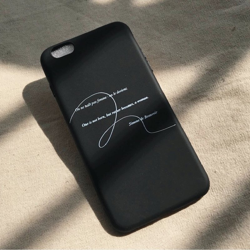 西蒙波娃/软壳/文字手机壳 - 手机壳/手机套 - 塑料 黑色